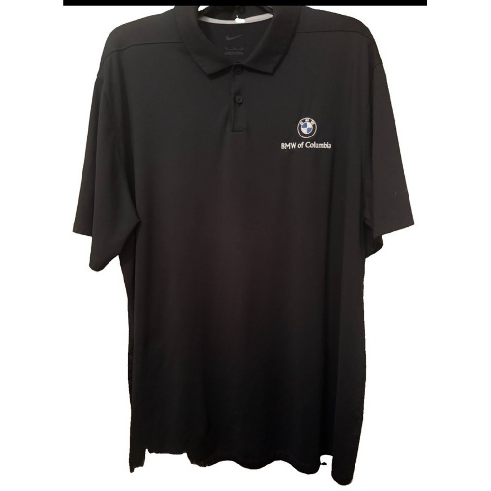 Nike BMW (corporate) Dry Fit Performance Polo Golf Shirt Black XL (have 2)